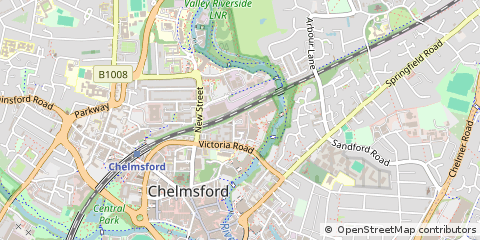 Map of Chelmsford, Essex