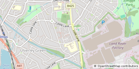 Map of Solihull, West Midlands