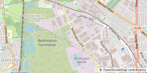 Map of Croydon, West Sussex