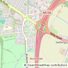 Map of Leeds, West Yorkshire