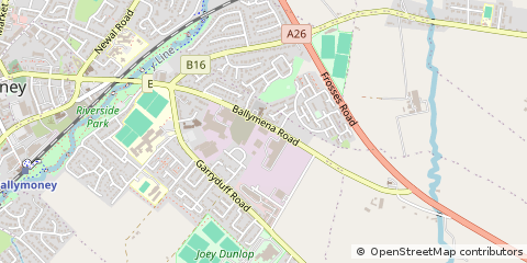 Map of Ballymoney, Co Antrim