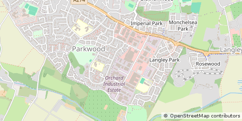 Map of Maidstone, Kent