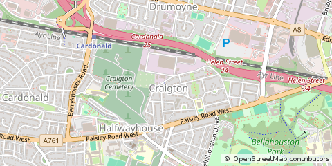 Map of Barfillan Drive, Glasgow