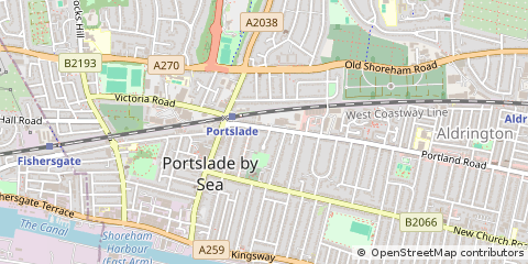 Map of Hove, East Sussex