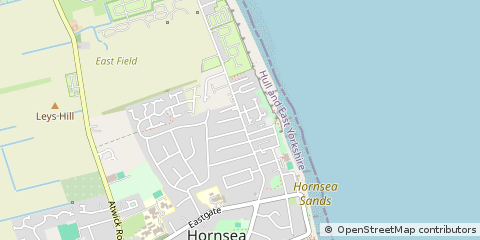 Map of Hornsea, North Humberside