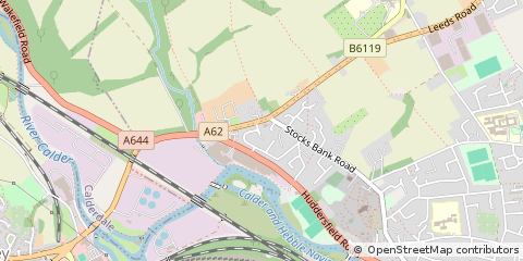 Map of Mirfield, West Yorkshire