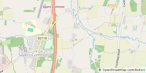 Map of Hurstpierpoint, West Sussex