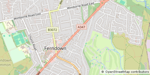 Map of Ferndown, Dorset