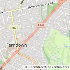 Map of Ferndown, Dorset