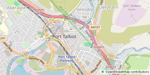 Map of Port Talbot, Neath Port Talbot