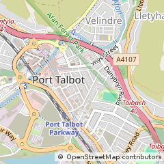 Map of Port Talbot, Neath Port Talbot