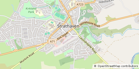 Map of Strathaven, Lanarkshire