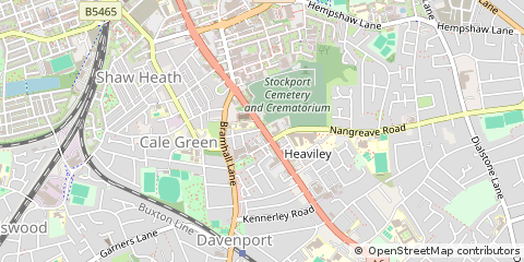 Map of Stockport, Cheshire