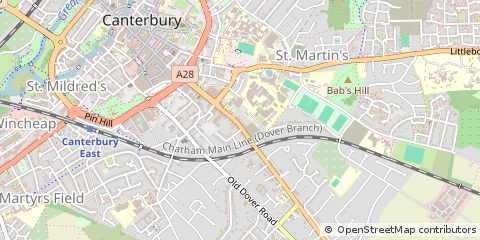 Map of Canterbury, Kent