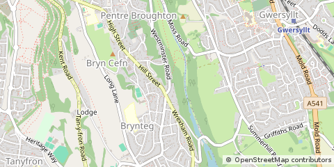 Map of Wrexham