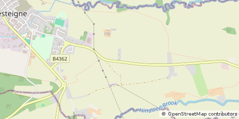 Map of Presteigne, Powys