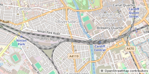 Map of Cardiff