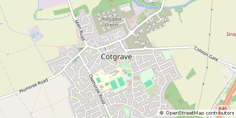 Map of Cotgrave, Nottingham