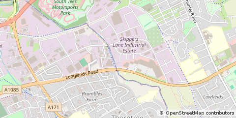 Map of Middlesbrough, Cleveland