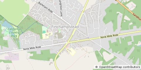 Map of Wokingham, Berkshire