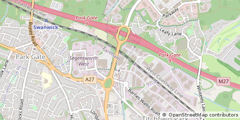 Map of Fareham, Hampshire