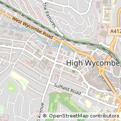 Map of High Wycombe, Buckinghamshire
