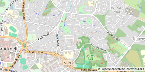 Map of Bracknell, Berkshire