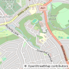 Map of Sheffield, South Yorkshire