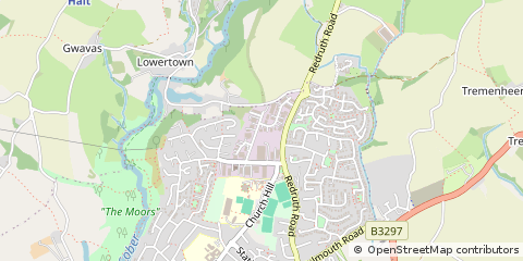 Map of Helston, Cornwall