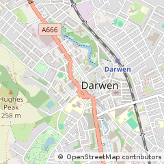 Map of Darwen, Lancashire