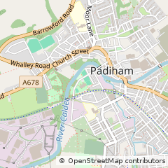 Map of Burnley, Lancashire