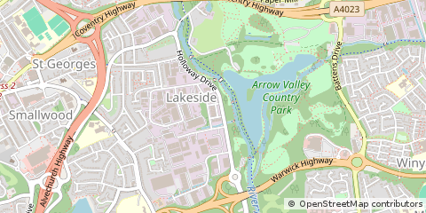 Map of Redditch, Worcestershire