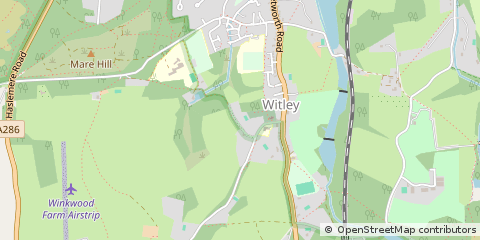 Map of Godalming, Surrey