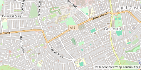 Map of Newcastle Upon Tyne, Tyne and Wear