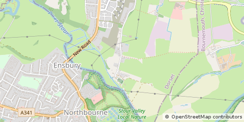 Map of Ferndown, Dorset