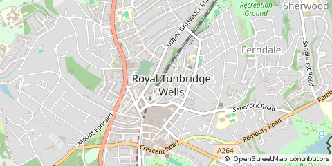 Map of Tunbridge Wells, Kent