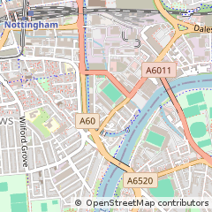 Map of Nottingham, Nottinghamshire