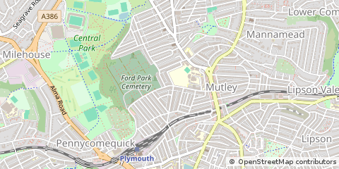 Map of Plymouth, Devon