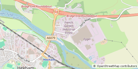 Map of Hexham, Northumberland
