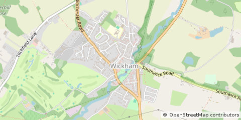 Map of Fareham, Hants