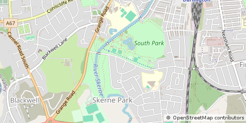 Map of Darlington, County Durham