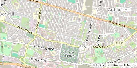 Map of Newcastle Upon Tyne