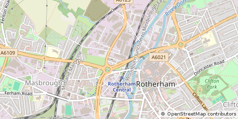 Map of South Yorkshire