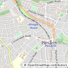 Map of Cardiff, South Glamorgan