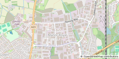 Map of Crawley