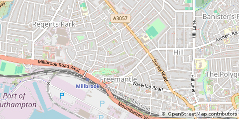 Map of Southampton, Hampshire