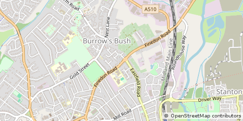 Map of Wellingborough, Northants