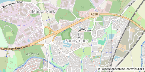 Map of Runcorn, Cheshire