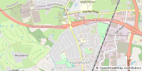 Map of Handforth, Cheshire