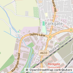 Map of Rotherham, South Yorkshire